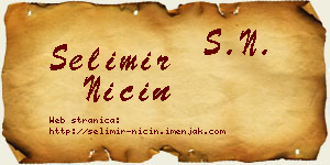 Selimir Nićin vizit kartica
